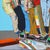 Textile Social Distance #7 - Original Urban Abstract Figurative Mixed Media Painting on Canvas For Sale - Image 7 of 9