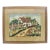 Vintage Framed Crewel Embroidery Art Cottage and Flowers For Sale