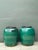 Vintage Green Glazed Earthenware Vessels - A Pair For Sale - Image 13 of 18