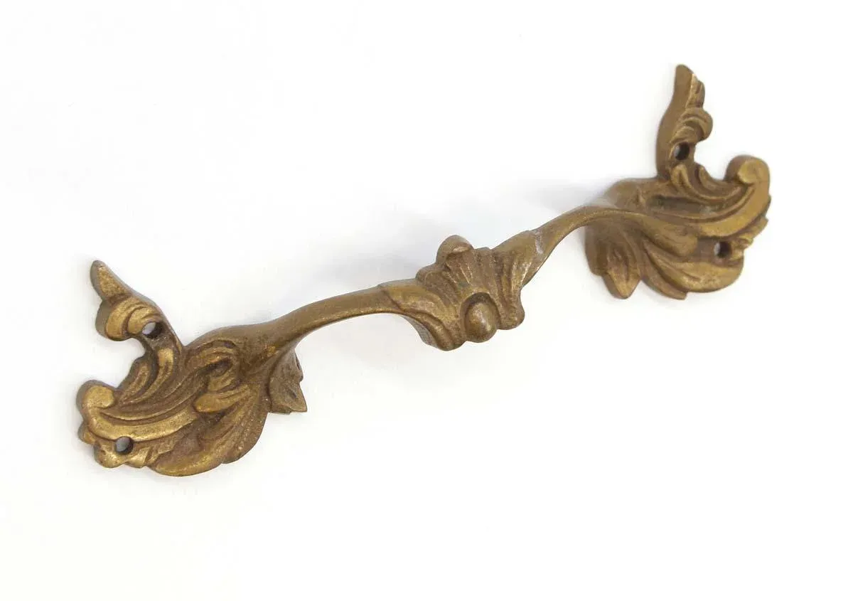 Pair of Vintage European 5.25 In. French Provincial Brass Dresser Drawer  Pulls | Chairish