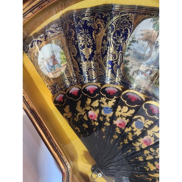Antique 19th Century Lady's Fan Framed and Mounted For Sale - Image 11 of 12
