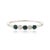 14k Gold Stackable Sapphire & Diamond Alternate Band Ring Size 5.5 For Sale - Image 4 of 14