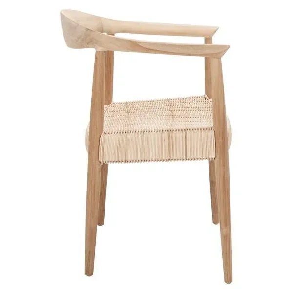 Renga Rope Rattan Accent Chair - Unfinished Natural Teak/Natural Rattan For Sale In Philadelphia - Image 6 of 11