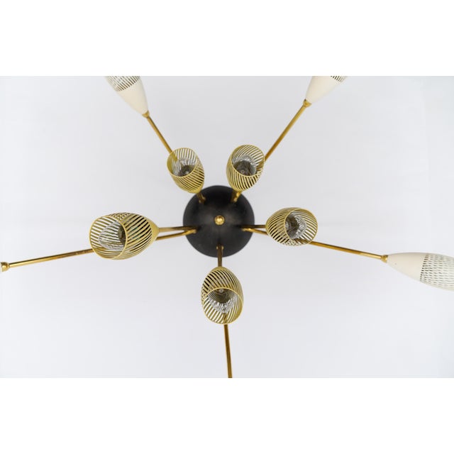 Sputnik Ceiling Lamp in the style of Arteluce, Italy, 1950s For Sale - Image 11 of 18