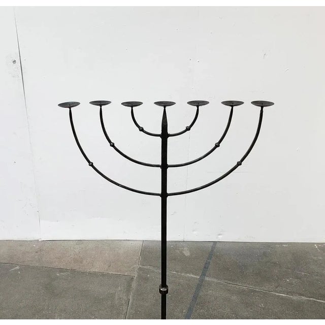 Brutalist Wrought Iron Candleholder For Sale - Image 11 of 18