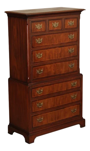 Drexel Wallace Nutting Collection Chippendale Style Mahogany Tall Chest
