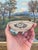 Folk Art Vintage Vietnamese Ceramic Tea Bowl With Hand-Painted Dragonfly and Botanical Motif. For Sale - Image 3 of 9