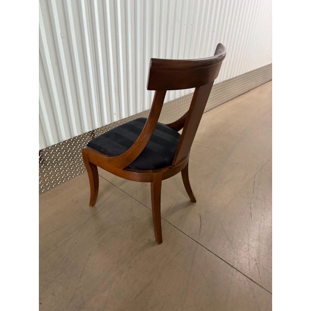 1970s 1970s Italian Klismos Dark Wood Dining Side Chairs-Set 6 For Sale - Image 5 of 5