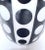 Late 20th Century Vintage Medium Black & White Circles Glass Vase For Sale - Image 5 of 5