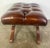1940s English Leather Tufted Bench C. 1940 For Sale - Image 5 of 7