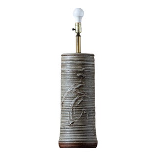 1960s Bob Kinzie Studio Pottery Table Lamp for Affiliated Craftsmen, Early Unsigned Example For Sale