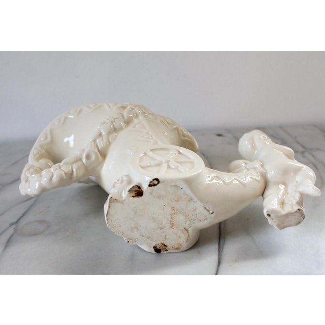 White Vintage Cherub Flower Frog Vase For Sale - Image 8 of 8