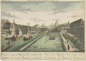 Habermann, Illustration of the Pearl Bastion of Castle Batavia, 1770s, Print
