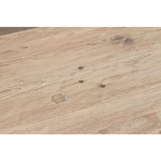 Sand 3" Thick Top Camargue Reclaimed Wood Pedestal Dining Table For Sale - Image 8 of 18