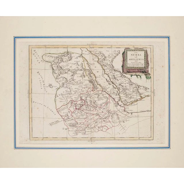 This Map of Nubia and Abissinia is an etching realized by Antonio Zatta in Venice in 1784. The state of preservation of...