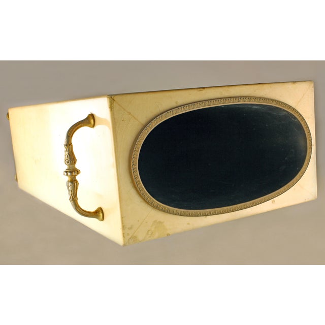 Late 20th Century Brass Umbrella Stand Covered in Lacquered Goatskin by Italian Designer Aldo Tura For Sale - Image 9 of 9