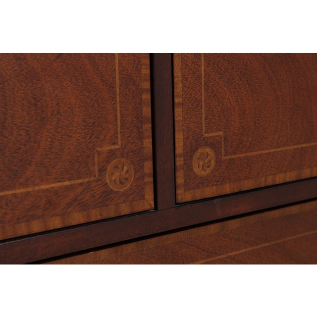 Baker Historic Charleston Inlaid Mahogany Bedroom Armoire For Sale - Image 13 of 15