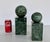 Stylish Currey & Company Modern Green Nova Sculptures, showroom floor sample 3x3x8