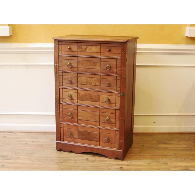 Antique Eastlake Style Lock Side Tall Chest of Drawers Chairish