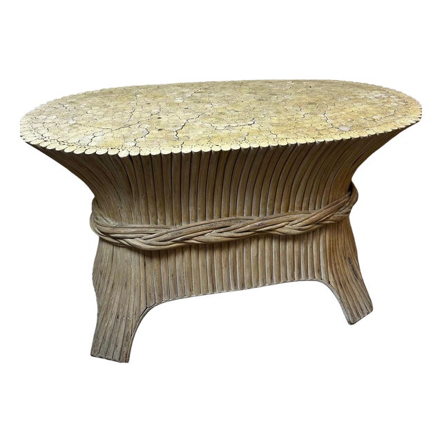 Console Table from McGuire, 1980s For Sale