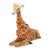 1970s Italian Terracotta Hand Painted Resting Giraffe Sculpture For Sale