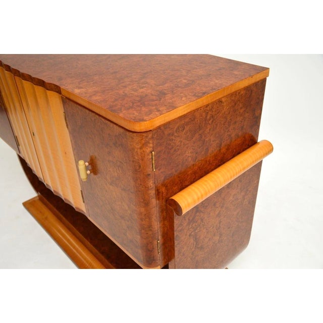 Art Deco Burr Walnut and Sycamore Sideboard, 1930s For Sale - Image 9 of 11