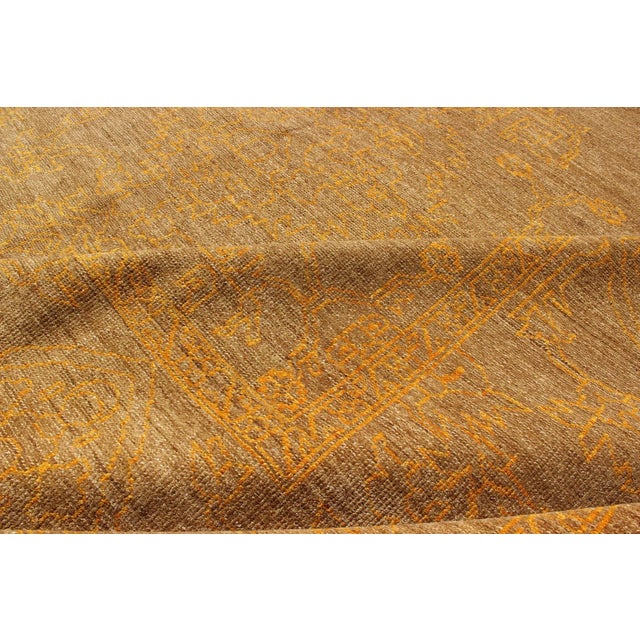 Fine Transitional Rug by Keivan Woven Arts With Stylized Geometric Motifs For Sale - Image 10 of 11