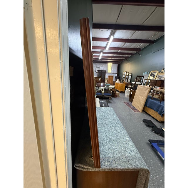 Brown Vintage Henkel Harris Mahogany Wall Mirror For Sale - Image 8 of 9