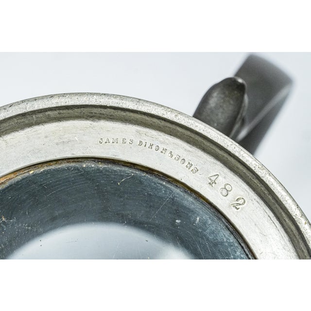 Fantastic Ornate Double Handle Pewter Tankard Rowing Trophy James Dixon Home Decor Sports For Sale - Image 11 of 11
