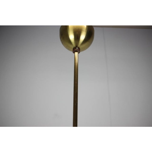 Goldenrod Art Deco UFO Pendant Light by Josef Hůrka for Napako, 1930s For Sale - Image 8 of 18