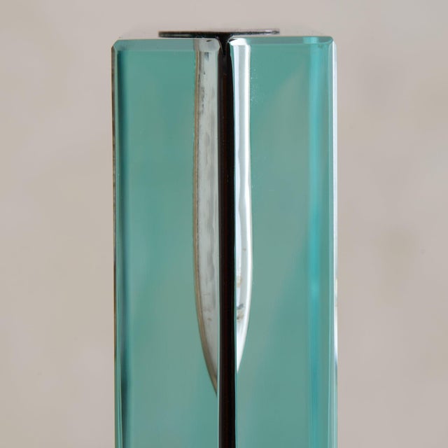 Italian Square Crystal Vase by Pierangelo Gallotti & Luigi Radice, 1960s For Sale In Chicago - Image 6 of 9
