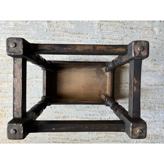 English Oak Joint Stool, 19th Century For Sale - Image 9 of 11