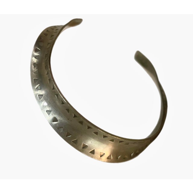 Boho chic pewter necklace by Jörgen Jensen, son of iconic designer, Georg Jensen. Necklace is 1 inch high with about a 5.5...