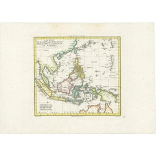 Antique Colourful Map of the Dutch East Indies Indonesia, 1806 For Sale