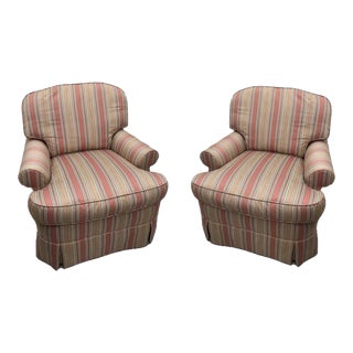 Vintage Upholstered Club Chairs - a Pair For Sale