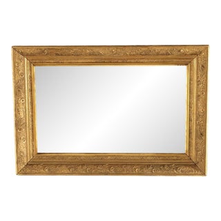 Antique Arts & Crafts First Finish Gilt Wood Frame With Fern & Roses C1910 For Sale