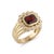 Contemporary Garnet Wedding Engagement Ring | Garnet & Cz Bridal Promise Ring | 925 Silver Gemstone Ring Us 7 For Sale - Image 3 of 5