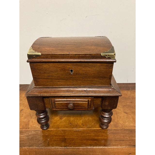 Early 20th Century English Mahogany Box on Stand, Early 20th Century For Sale - Image 5 of 12