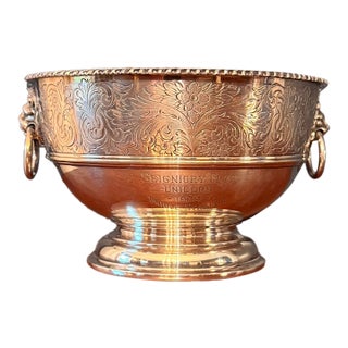 Ellis-Barker 1934 Silverplate Trophy Bowl - Seigniory Club Quebec Oriole Stables Equestrian Trophy - Chateau Montebello Canadian Heritage For Sale