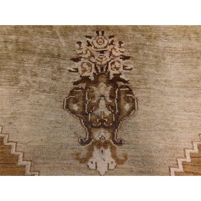Tan Hand Knotted Vintage Turkish Oushak Rug in Natural Tone, 7'6"x 10'6" For Sale - Image 8 of 12