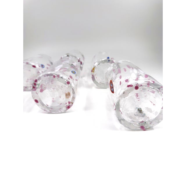 Glass Hand Blown Alessandro Coppola Murano Art Glass Tumblers Handcrafted in Italy - Set of 6 For Sale - Image 7 of 8