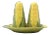 Vintage Corn Cob Salt and Pepper Shaker Set With Plate - Set of 3 For Sale