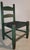 19th c Child's Ladder back in original Green paint. The seat has been reupholstered with a beautiful green leather.