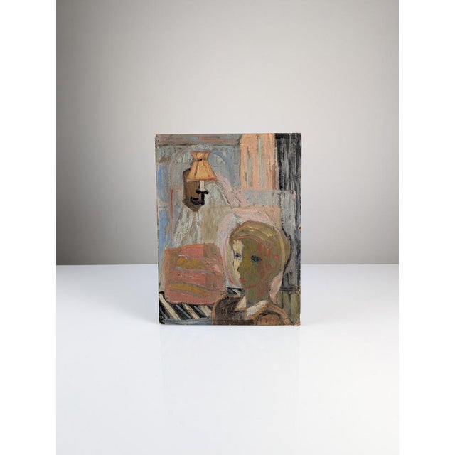 Einar Granum, Figurative Composition, 1950s, Oil on Board For Sale - Image 11 of 12