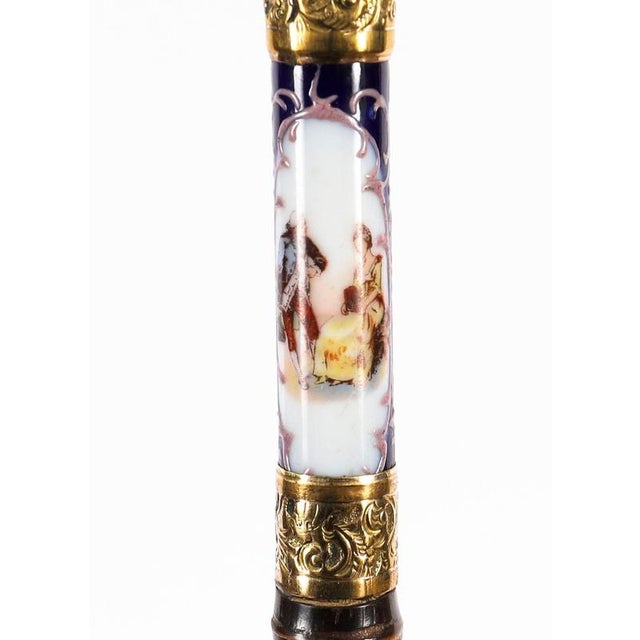 Antique French Gold Plate Sevres Porcelain Walking Sword Stick, 19th Century For Sale - Image 17 of 18