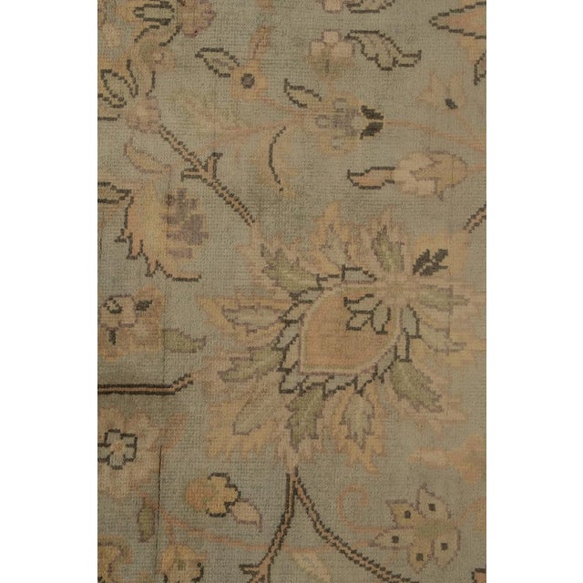Modern Rug & Kilim’s Persian Style Rug in Blue With Green and Beige Floral Pattern For Sale - Image 3 of 6