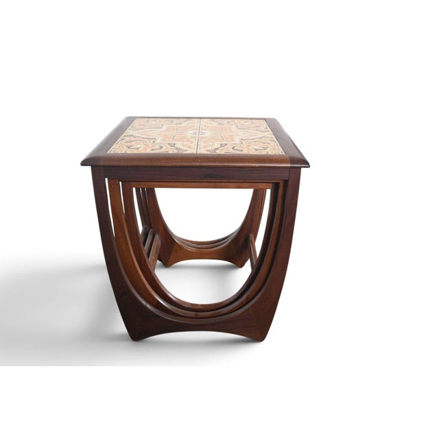 Mid 20th Century G Plan Astro Tile Top Nesting Tables in Teak For Sale In San Francisco - Image 6 of 10
