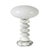 This small sculptural table lamp features softly rounded pieces of Italian Arabescato marble, carefully stacked in a...