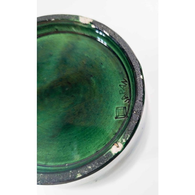Early 20th Century Japanese Dark Green Awaji Glazed Vase For Sale - Image 12 of 12