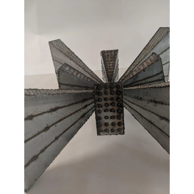 Brutalist Welded Metal Butterfly Coffee Table Base For Sale - Image 10 of 11